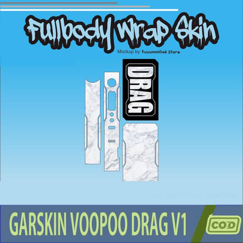 364.Sticker SKIN Garskin Voo poo Drag V1 WHITE MARBLE'.jpg