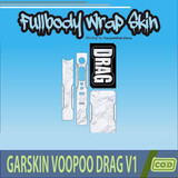 364.Sticker SKIN Garskin Voo poo Drag V1 WHITE MARBLE'