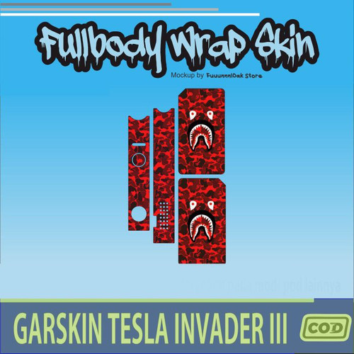 382.Sticker SKIN Garskin Tes la Invader 3 RED BAPPE'