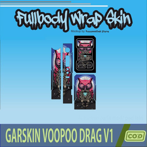 356.Sticker SKIN Garskin Voo poo Drag V1 PURPLE OWL'