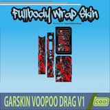 360.Sticker SKIN Garskin Voo poo Drag V1 ABSTRAK RED'