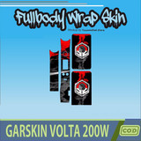801.Skin Sticker Garskin Vol ta 200 BLACK RED HEXOM'