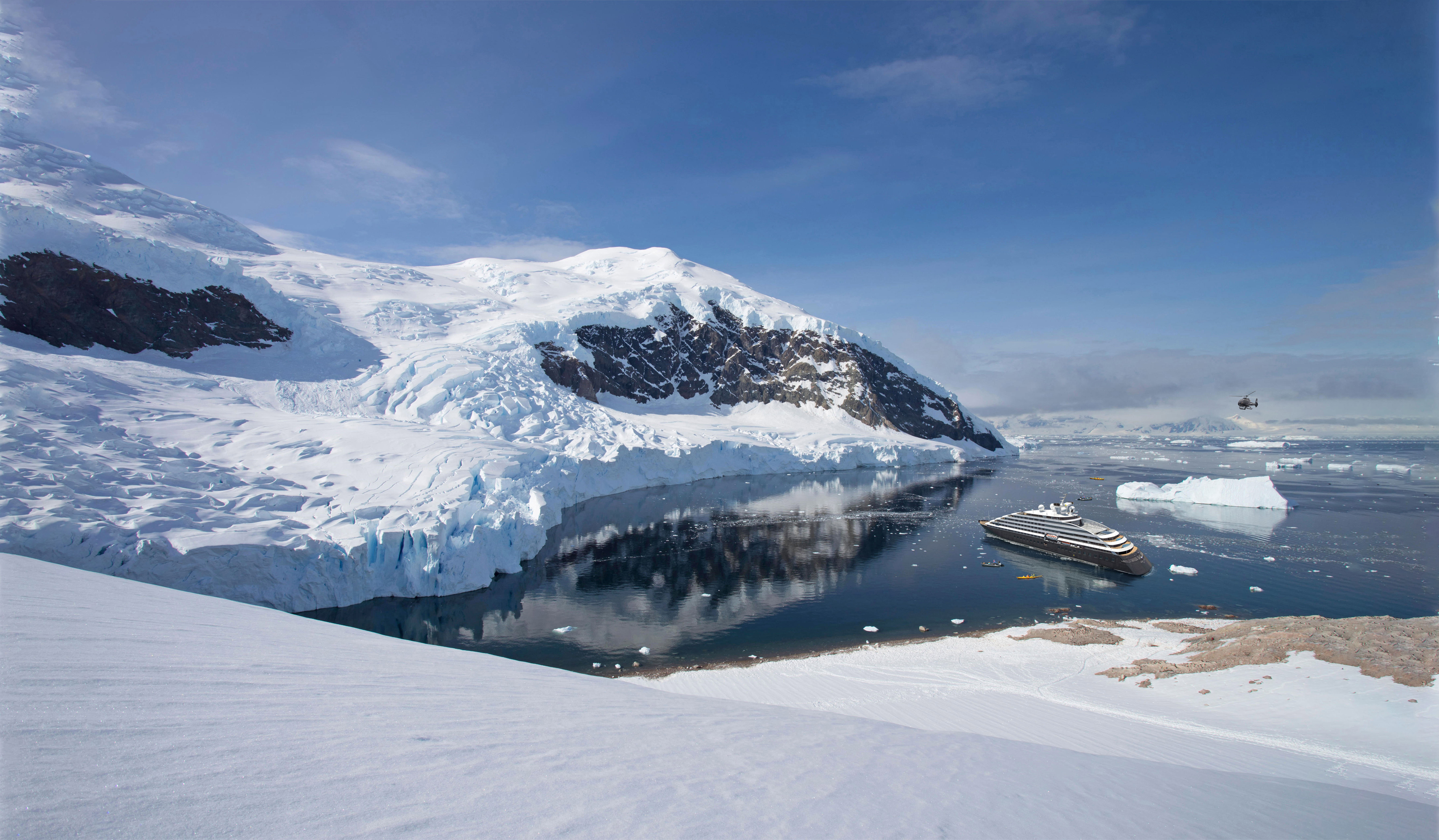 Scenic Eclipse Exterior Neko Harbour Antarctic Peninsular wide