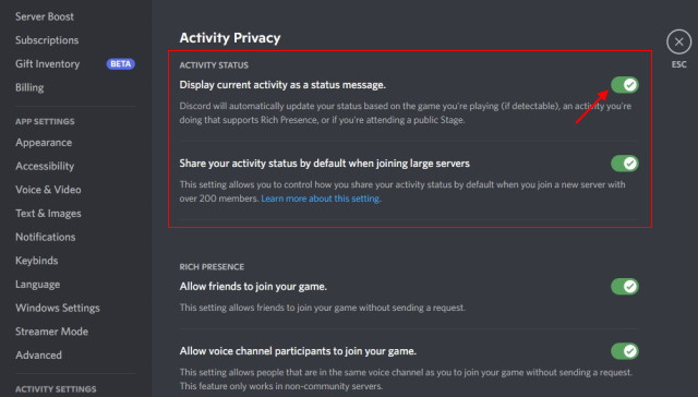 How to hide the game you’re playing on Discord