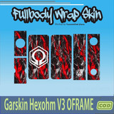 887.SKIN Sticker Garskin Hex ohm Oframe ABSTRAK RED'