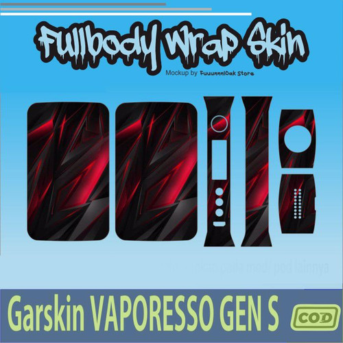 856.SKIN Sticker Garskin Vap oresso Gen S RED BLACK'.jpg