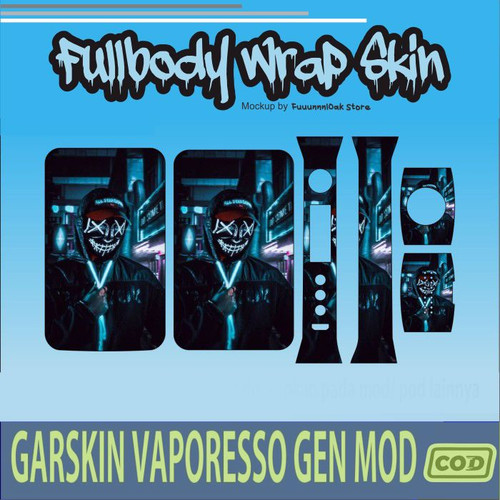 1028.Garskin Vaporesso Gen X BLUE'.jpg