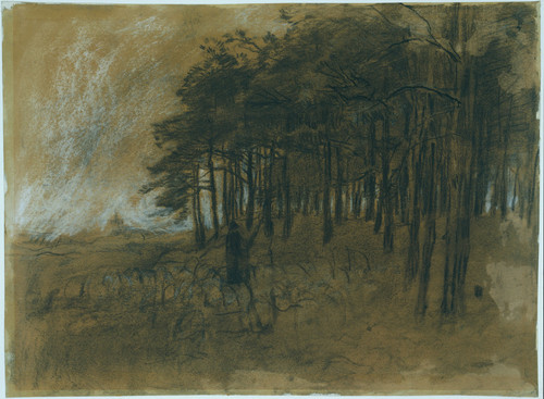 Mauve, Anton Опушка леса, 1888, 244 mm х 333 mm, Рисунок