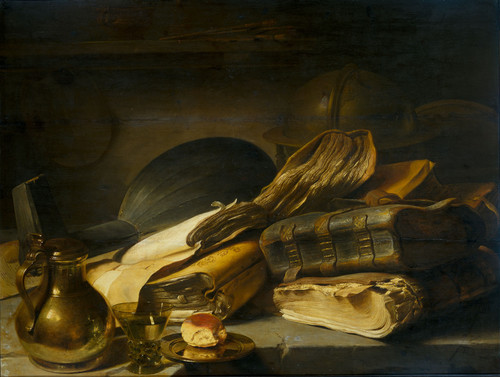 Lievens, Jan (приписывается) Натюрморт. Аллегория тщеславия, 1630, 91 cm x 120 cm, Дерево, масло