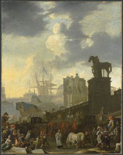 Lingelbach, Johannes Вход в Капитолий новоизбранного Папы, 1674, 115 cm х 91 cm, Холст, масло