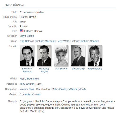 El hermano orquídea ficha