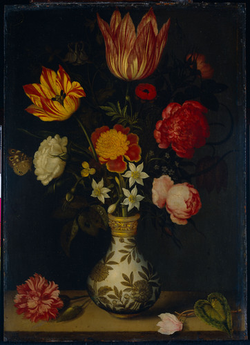 Bosschaert, Ambrosius Натюрморт с цветами в Ван ли вазе, 1619, 31 cm x 22,5 cm, Медь, масло