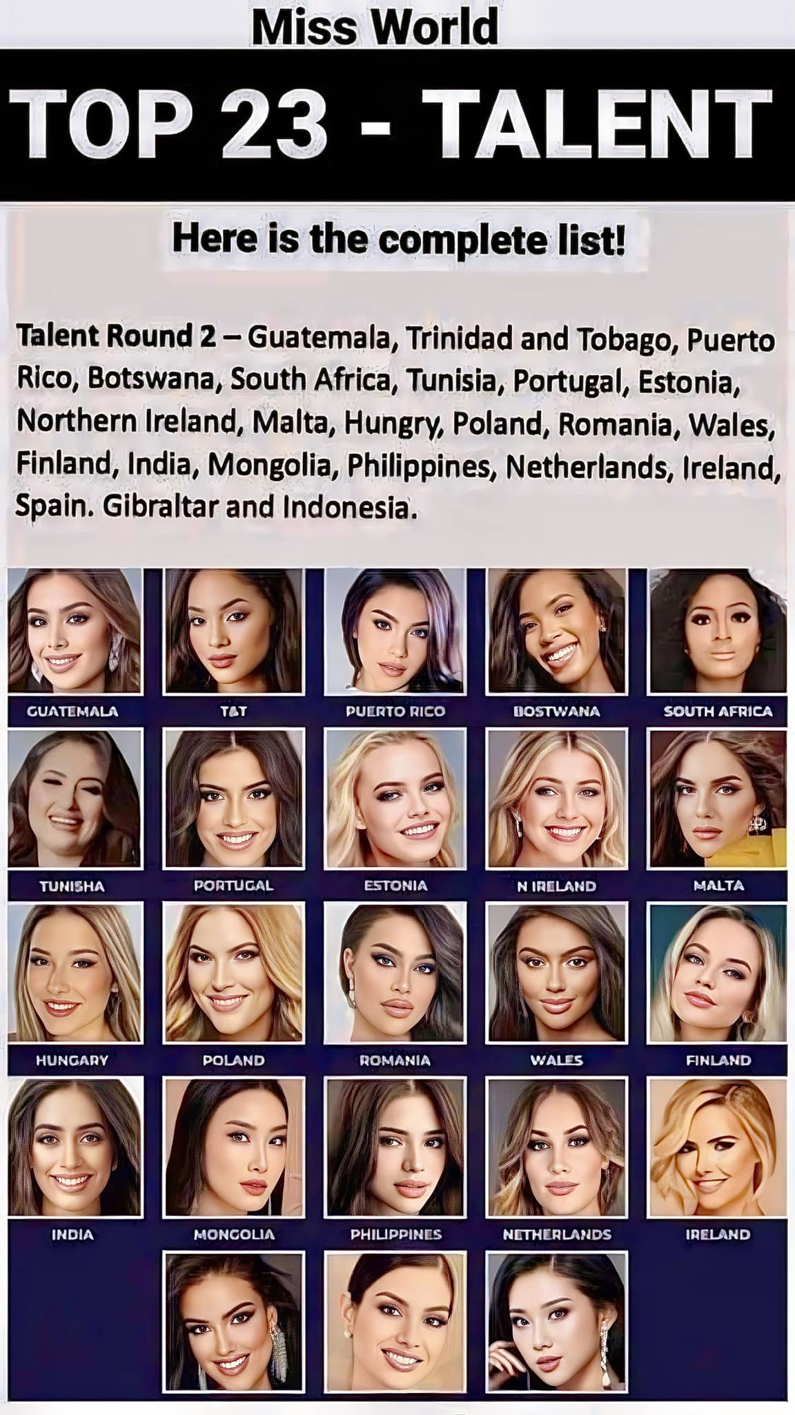 calendario de miss world 2023 (71st), fast tracks, head to head challenge, videos.  - Página 3 JMjo1WJ