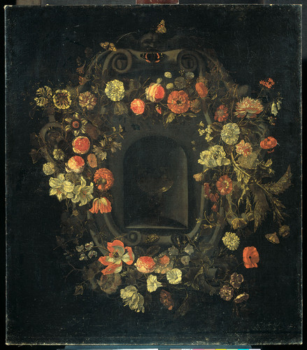 Batist, Karel Гирлянда вокруг ниши, 1663, 121,5 cm х 106 cm, Холст, масло