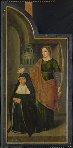 Jan van Coninxloo II (копия) Триптих со сценами из жизни Иоанна Крестителя,святая Варвара (внешняя п