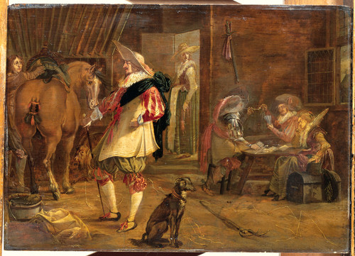 Jansen, F. Постоялый двор, 1640, 34 cm х 48,5 cm, Дерево, масло
