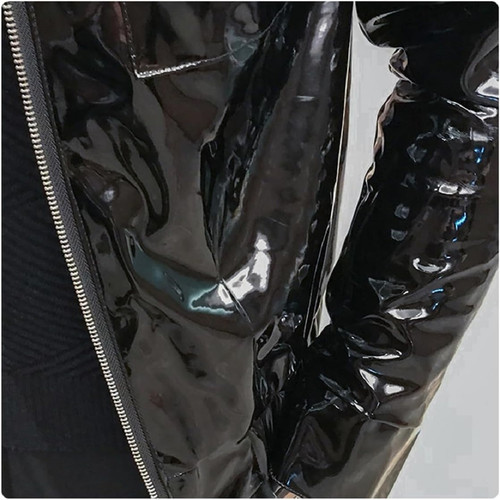 Black Wet Look Punk Men PVC Jacket Latex PVC Long Sleeve Coat Chic Private Party Unisex 5.jpg
