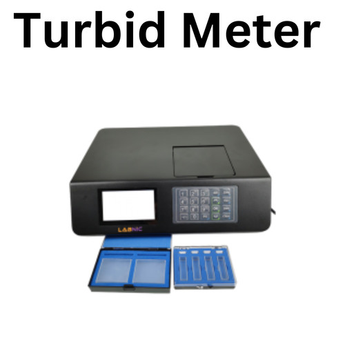 A turbidimeter, also known as a turbidity meter or turbidity sensor, is a device used to measure the turbidity of a liquid. Turbidity refers to the cloudiness or haziness of a fluid caused by suspended solids or particulate matter.This measurement is then converted into a turbidity value, usually expressed in nephelometric turbidity units (NTU) or Formazin Nephelometric Units (FNU).