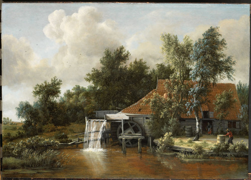 Hobbema, Meindert Водяная мельница, 1668, 60,5 cm х 85 cm, Дерево, масло