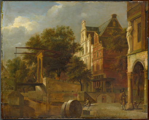 Heyden, Jan van der Разводной мост, 1672, 36 cm х 44,5 cm, Дерево, масло