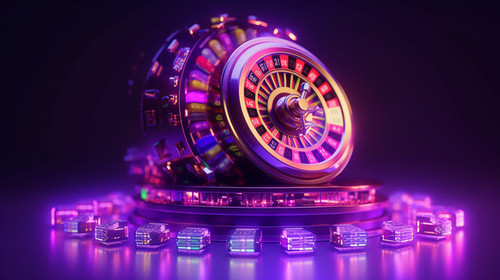 pngtree neon lit futuristic roulette wheel and slot machine showcased on a image 3891434.jpg