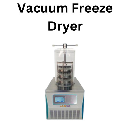 A vacuum freeze dryer, also known as a lyophilizer, is a device used to preserve perishable materials or make them easier to transport or store. It works by removing moisture from the material while it is frozen, thus preserving the material in a dried state.
