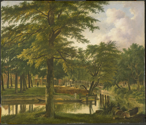 Hendriks, Wybrand Вид на Новый Канал и Больверк в Харлеме, 1831, 51,5 cm х 60 cm, Дерево, масло