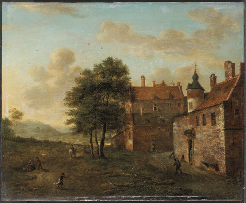 Heyden, Jan van der Загородный дом, 1712, 23,5 cm х 29 cm, Дерево, масло