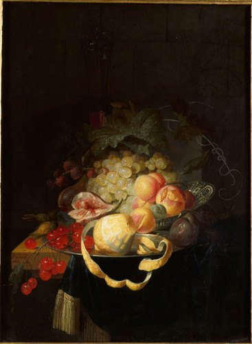 Hannot, Johannes Натюрморт с фруктами, 1668, 60 cm x 45,5 cm, Дерево, масло