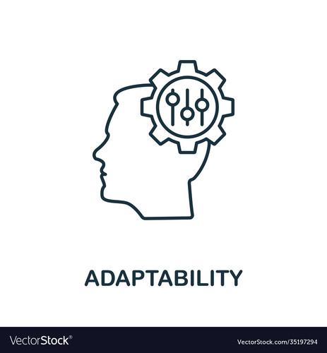 Adaptability icon. Simple line element from life skills collection. Filled Adaptability icon for tem.jpg