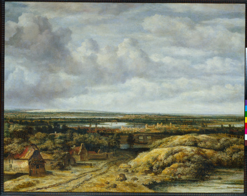 Koninck, Philips Дома у дороги, 1655, 133 cm x 167,5 cm, Холст, масло