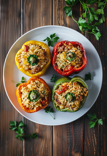 dterox Stuffed bell peppers meat and cheese on a white plate e3c84c09 e5fe 46bf b665 9afc722c037c 3.png