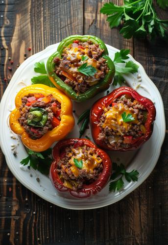 dterox Stuffed bell peppers ground beef and cheese on a white 6e5f83c6 4132 4a1c aad1 1479407e7a7f 0.png