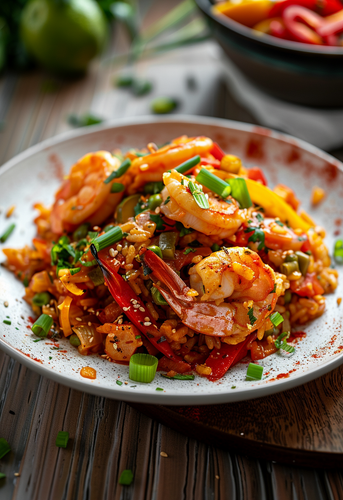 dterox a photo of jambalaya with shrimp on top red and yellow a0d56c60 ff36 4902 9795 7946830050ee 3.png