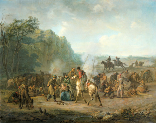 Moritz, Louis Ночь казачьего войска 1813, 1814, 68 cm х 84,5 cm, холст, масло