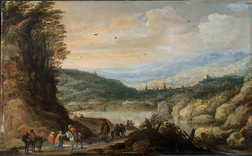 Momper, Joos de II Пейзаж, 1635, 46 cm х 73,5 cm, Дерево, масло