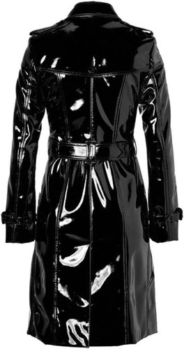 Women PVC Leather Shiny Light Weighted Raincoat Different Colour's Stylish Trench Coat 2 (1)