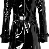 Women PVC Leather Shiny Light Weighted Raincoat Different Colour's Stylish Trench Coat 2 (1)