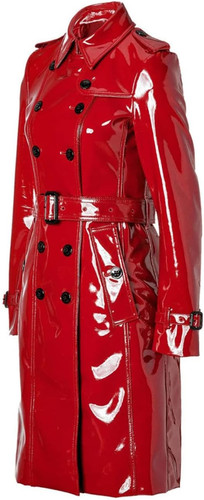 Women PVC Leather Shiny Light Weighted Raincoat Different Colour's Stylish Trench Coat 1
