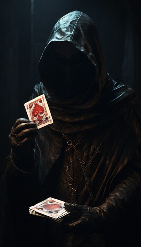 Default A mysterious thief cloaked in shadows holding a playin 1.jpg