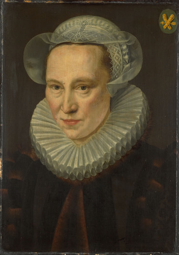 Key, Adriaen Thomasz Grietje Pietersdr Codde. Жена Jacob Bas, 1586, 48,5 cm х 35,5 cm, Дерево, масло