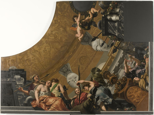 Lairesse, Gerard de Роспись потолка в пяти частях 'Диана и ее спутники'в Большом Зале Дворца Сустдей