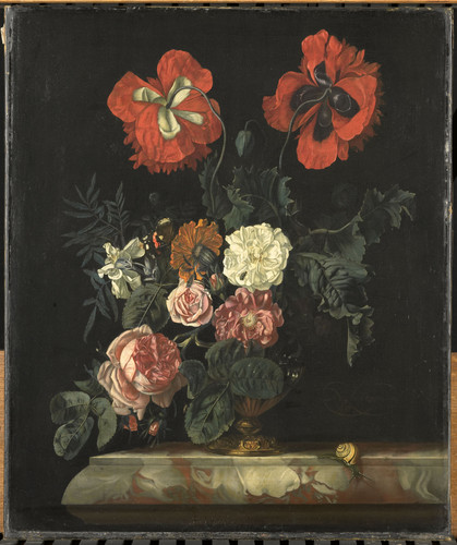 Lachtropius, Nicolaes Натюрморт с цветами, 1667, 63 cm x 52 cm, Холст, масло