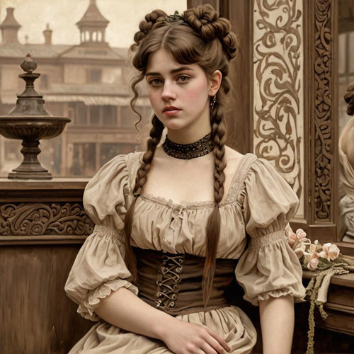 An+imaginary+scene+of+a+girl+with+brown+hair+from+the+wild+west+in+the+style+of+lawrence+alma tadema.jpg