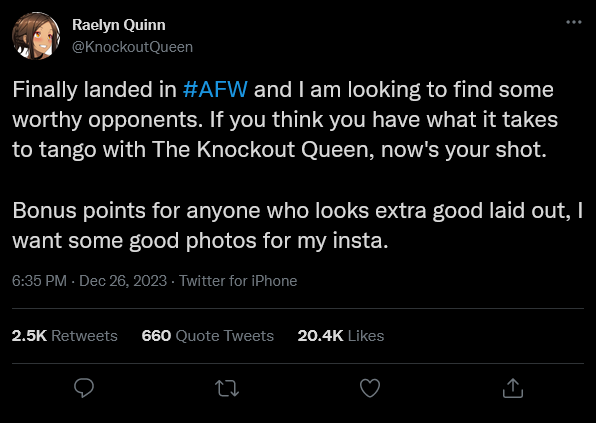 Raylyn Quinn - @KnockoutQueen JRVQLI2