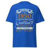 74th Birthday Gift 1950 Vintage Limited Edition 74 Year Old Funny Retro Inspired Graphic Tee Men Roy