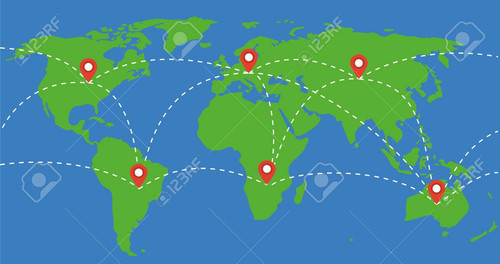 64571225 places marked with location marks on world map illustration travel around the world concept.jpg