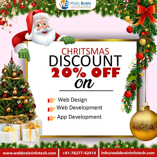 ?? 'Tis the season for incredible savings! ??

Enjoy a festive 20% Christmas discount on all our stellar services:

?️ Web Development
? Software Development
? Mobile App Development

Elevate your digital presence and bring your ideas to life at an unbeatable price!

Hurry! This merry offer is valid for a limited time only (31-Dec-2023). Contact us today to get started! ??

https://www.webbraininfotech.com/contact.html