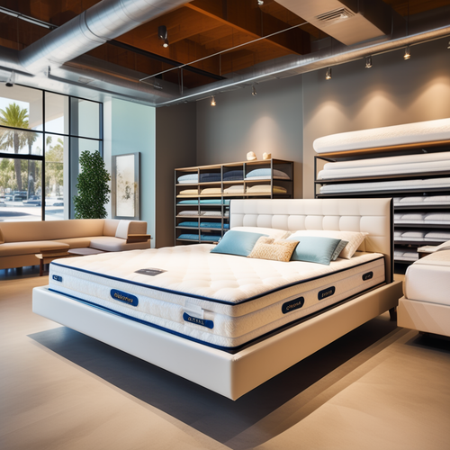 california style mattress store with lots of mattresses 83355196.png
