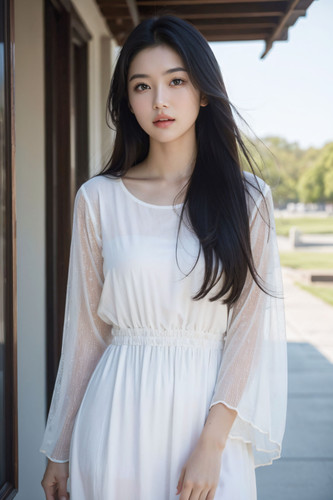 12756 4275632568 cinematic photo 1girl,brown eyes,(black long straight hair 1.2),(above knee 1.2),(c.jpg